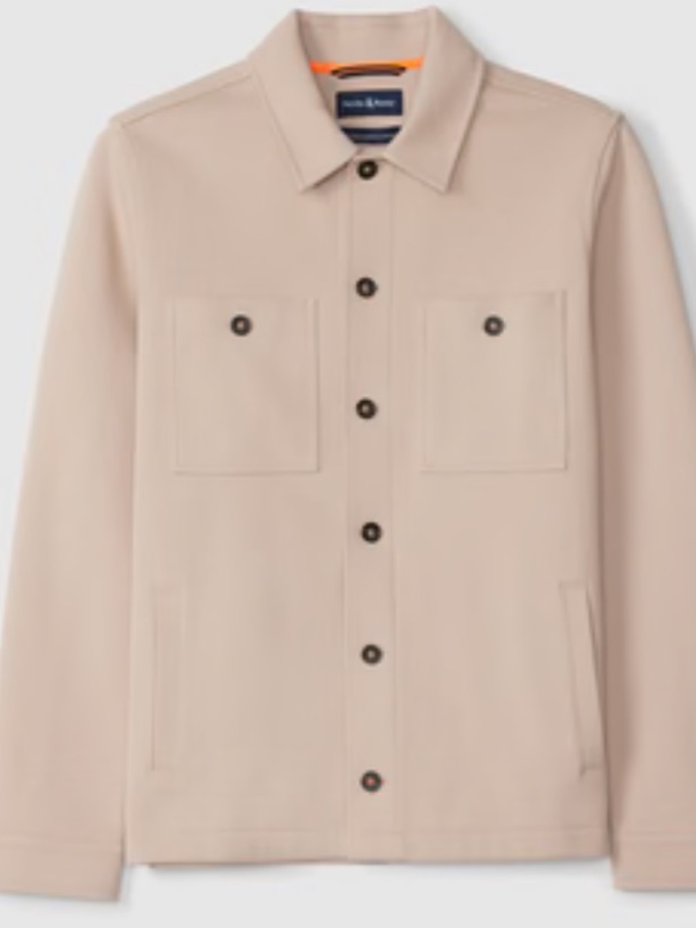 Psycho Bunny Light Beige Shirt Jacket with Button Front